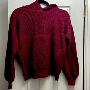 Ralph Lauren S Burgundy Hooded Sweater